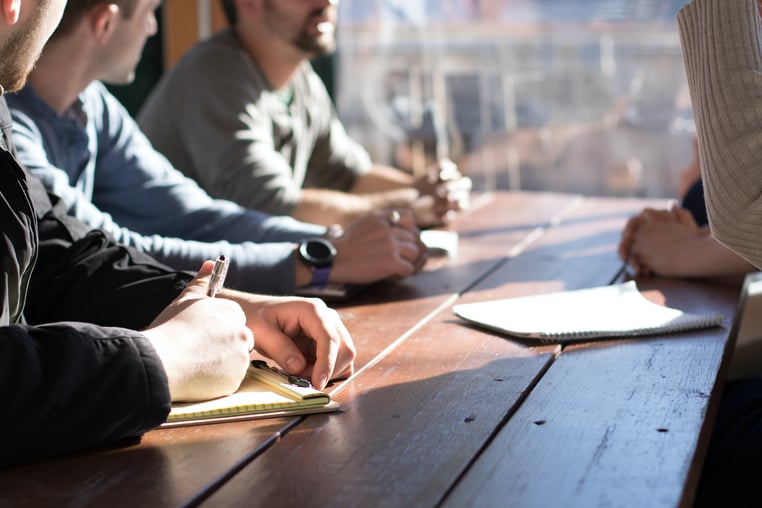 Meeting with notebooks